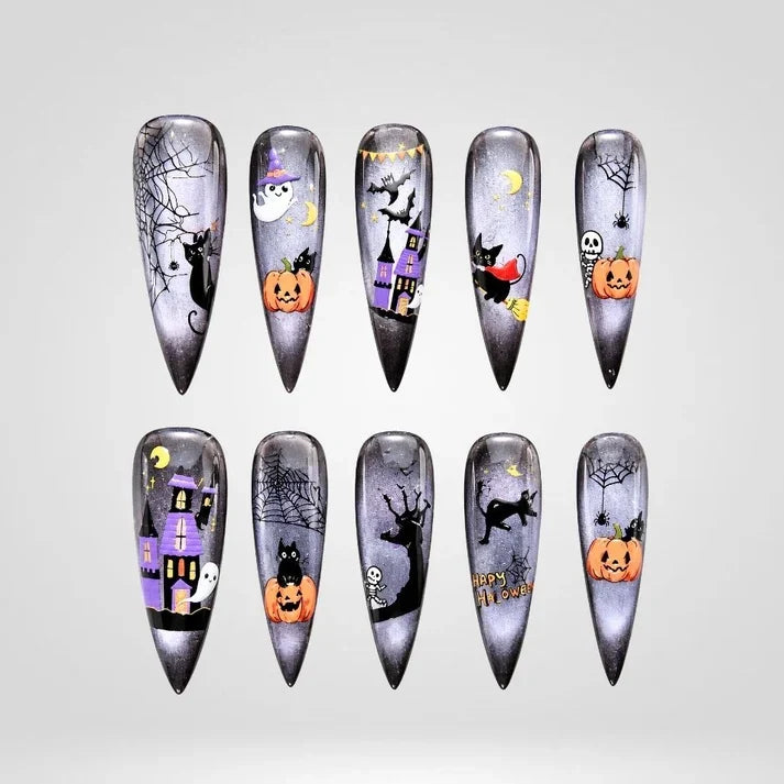 Halloween Cat Eye Collection â€“ Press-On Nails - Aninail