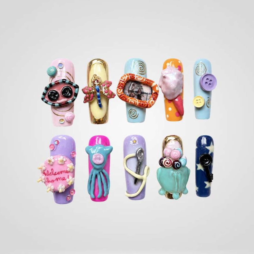 Nightmare Dream 3D Halloween Press-On Nails - Aninail