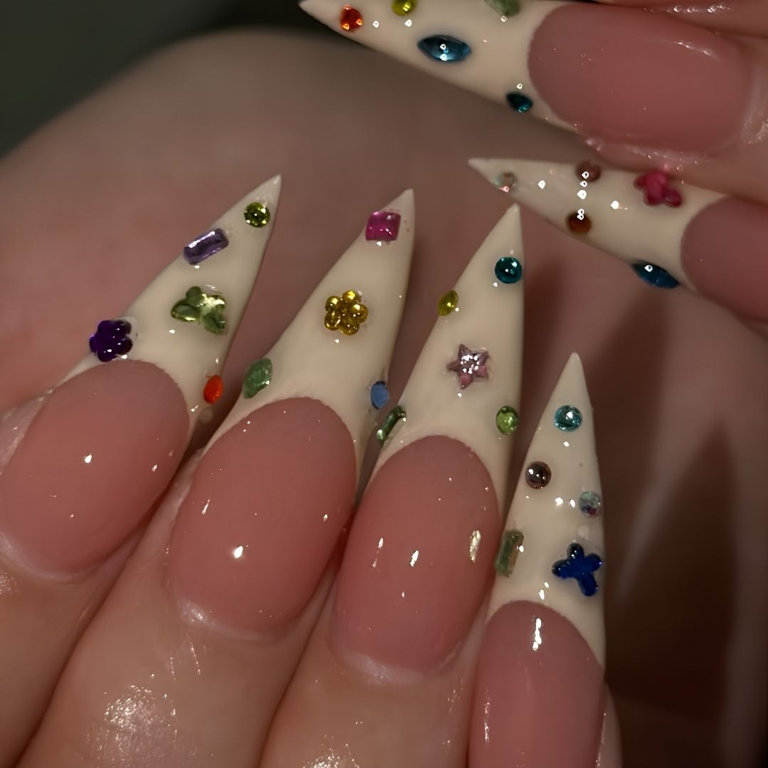 Fairy Bloom 3D Floral Press-On Nails - Aninail