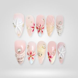 Seaside Muse Koi Ocean Press-On Nails - Aninail