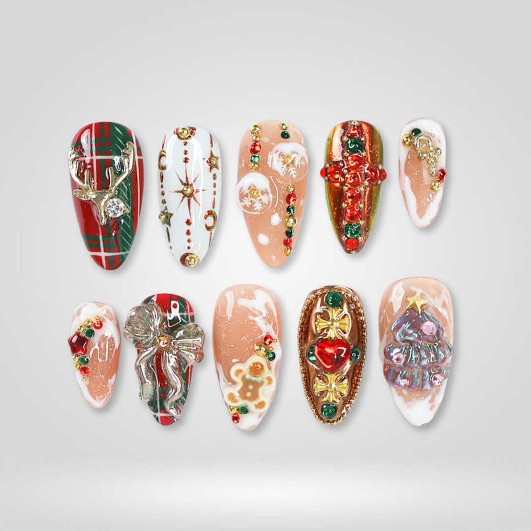 Holiday Glow Press-On Nails - Aninail