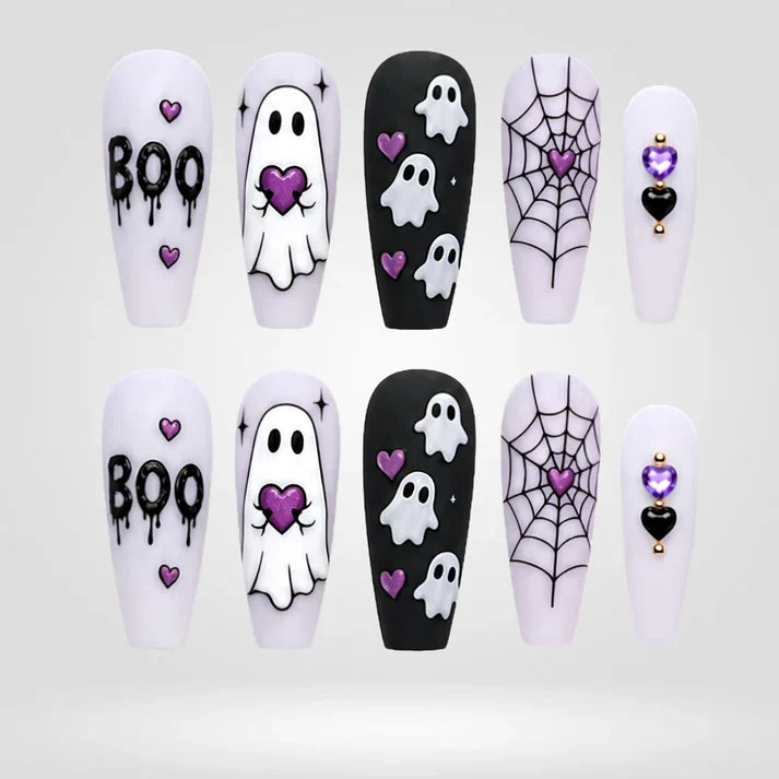 Flirty Sweethearts Collection - Halloween Press-On Nails - Aninail