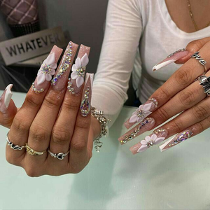 Bloom Luxe 3D Floral Press-On Nails - Aninail