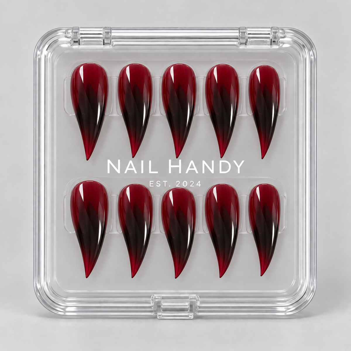 Crimson Eclipse Claw Press-On Nails - Aninail