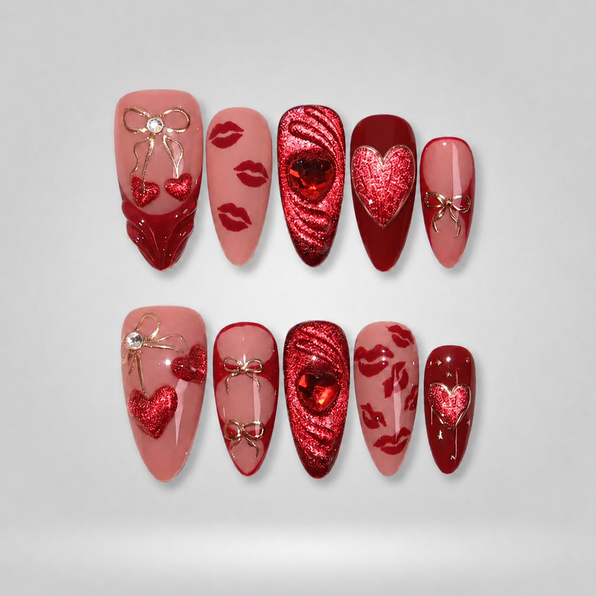 A Kiss to Remember Press-On Nails - Aninail