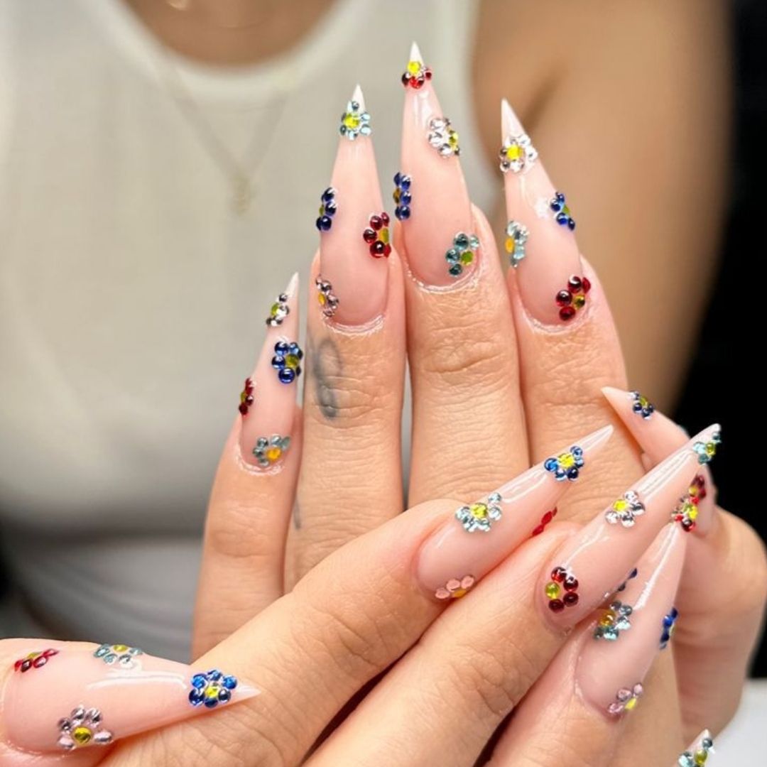 Fairy Bloom 3D Floral Press-On Nails - Aninail