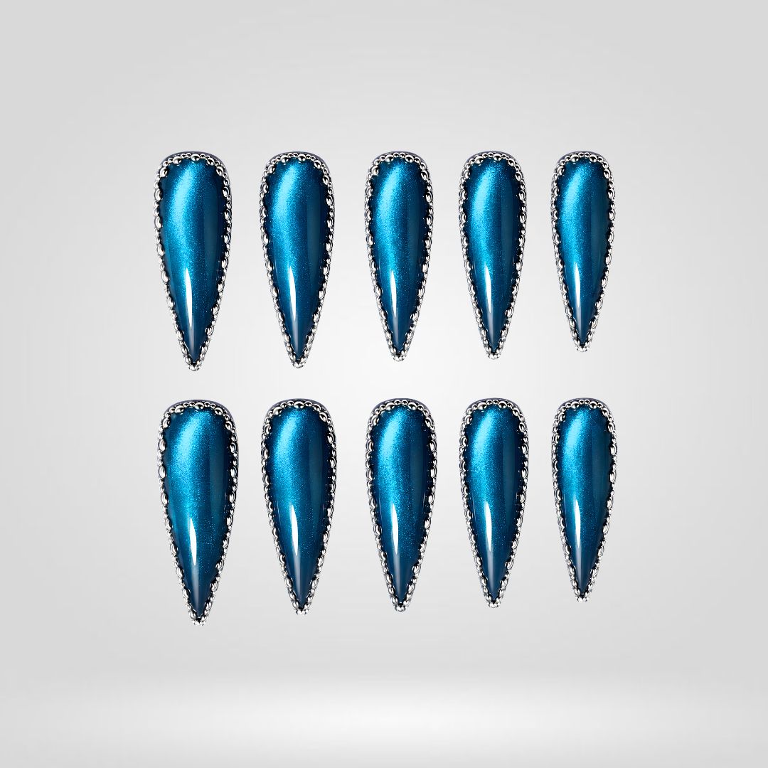 Siren Spikes Cat Eye Press-On Nails - Aninail