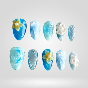 Seaside Muse Koi Ocean Press-On Nails - Aninail