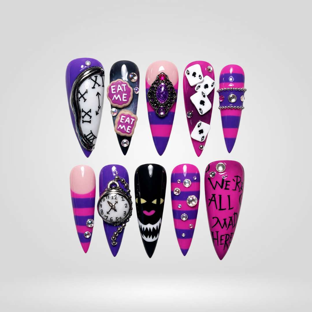 Skull Queen Fantasy Stiletto Press-On Nails - Aninail