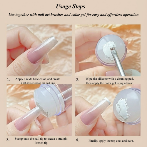 Nail Stamp 3Pcs Silicone French Tip Nail | Dory Nail Stamp