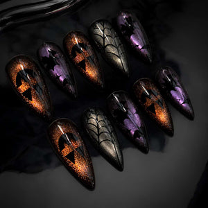 Amber Witch Cat Eye Press-On Nails - Aninail