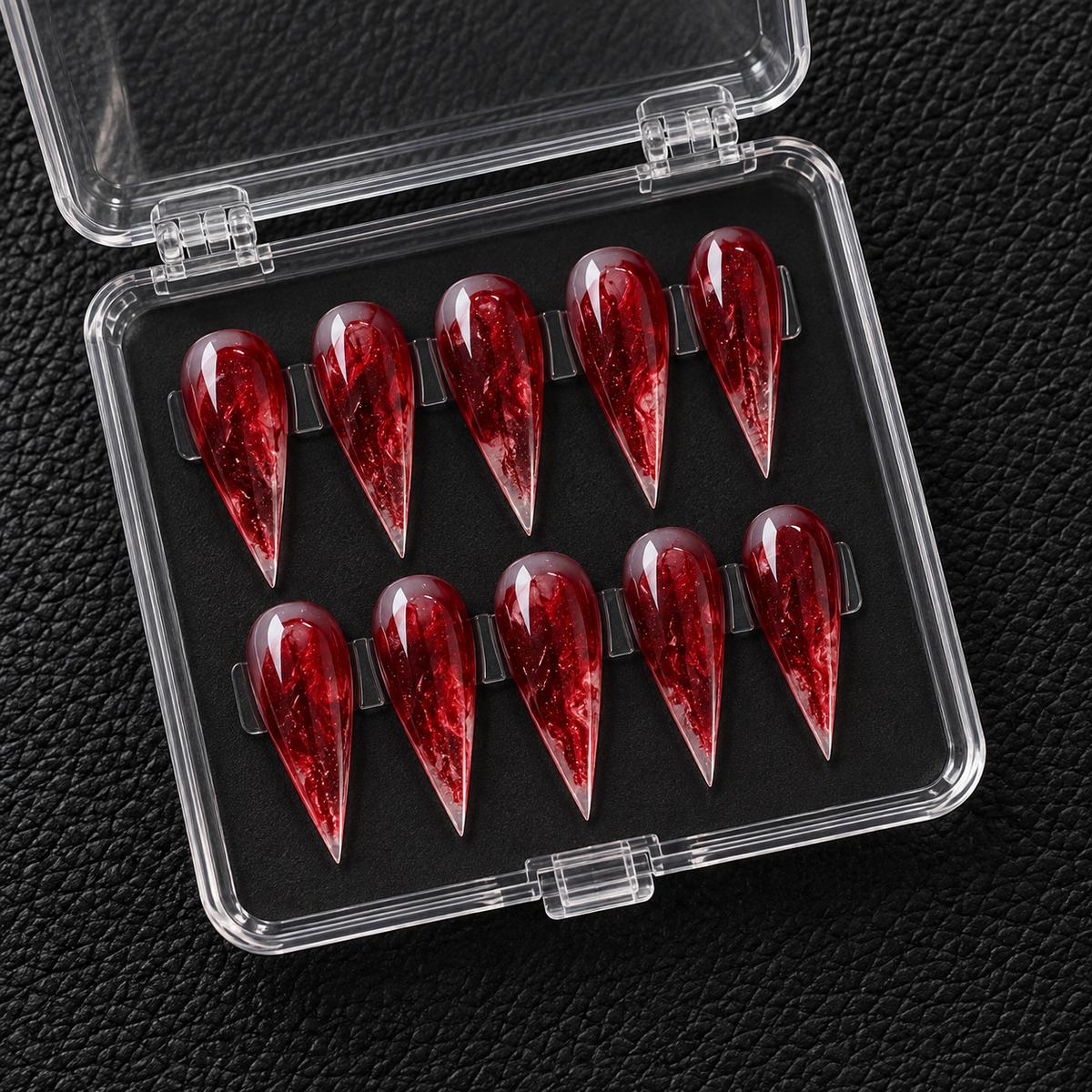 Ruby Venom Claw Press-On Nails - Aninail