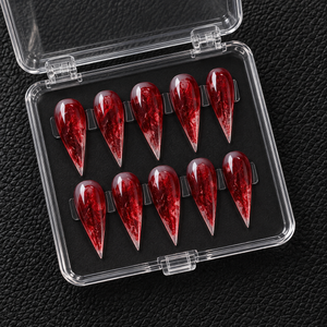 Ruby Venom Claw Press-On Nails - Aninail