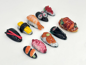 3D Japanese Sushi Press-On Nails | Sushi Nails with 3D Rolls and Nigiri Designs | Japanese Food Nail Art | Fun and Unique Design | OA647HC