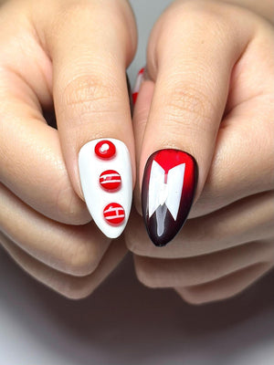 Kpop Concert Press On Nails | Pop Idol Inspired Nail Art | Glossy Stage Aesthetic Nails | Edgy Music Fan Press Ons | Handmade Nails| OB385HC