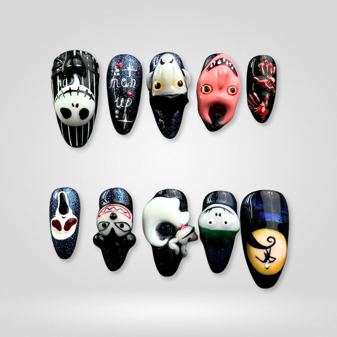 Spooky Season Almond Press-On Nails - Aninail