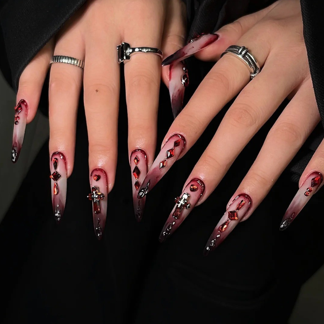 Blood Moon Mystical Press-On Nails - Aninail