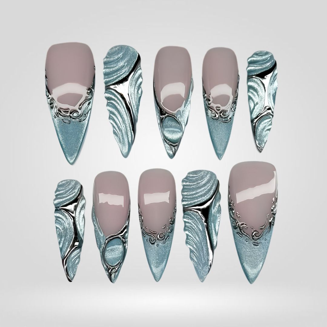 Enchanted Luster Shimmer Press-On Nails - Aninail