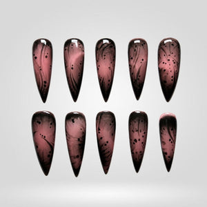Rose Garden Cat Eye Press-On Nails - Aninail