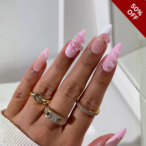 Gentle Blooms 3D Floral Press-On Nails - Aninail