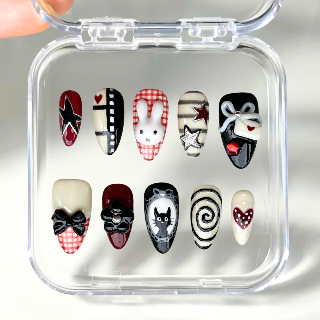 Bunny Star 3D Cute Press-On Nails - Aninail