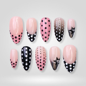 Polka Charm French Tip Press-On Nails - Aninail