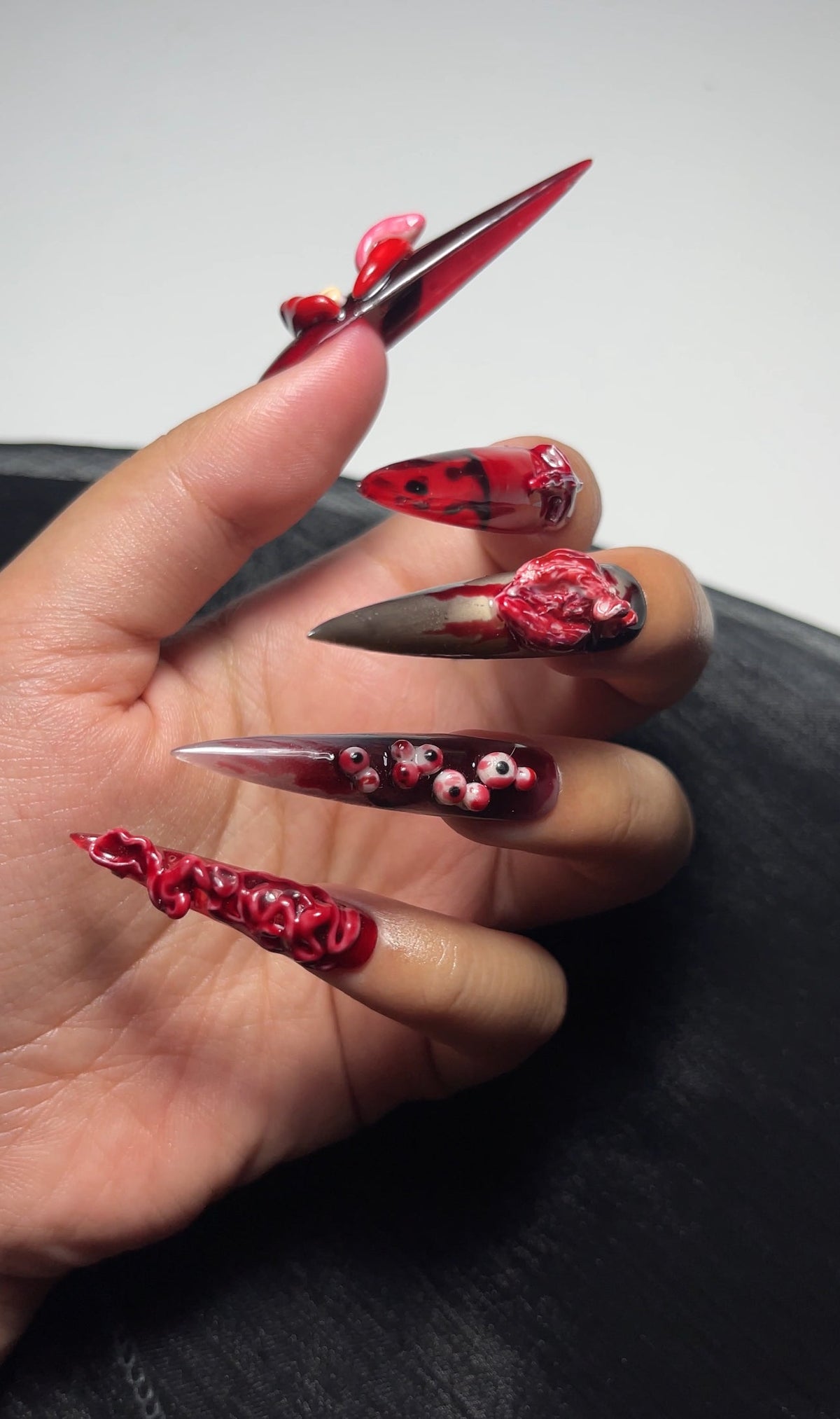 Bloody Anatomical Heart Press On Nails | $500 Sets OA08L