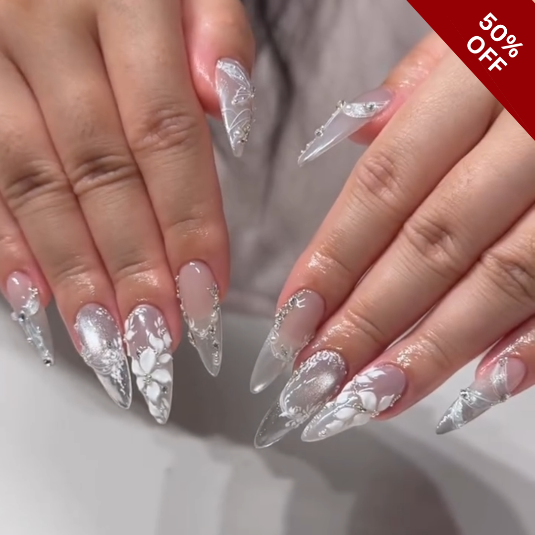 Floral Haze Press-On Nails - Aninail