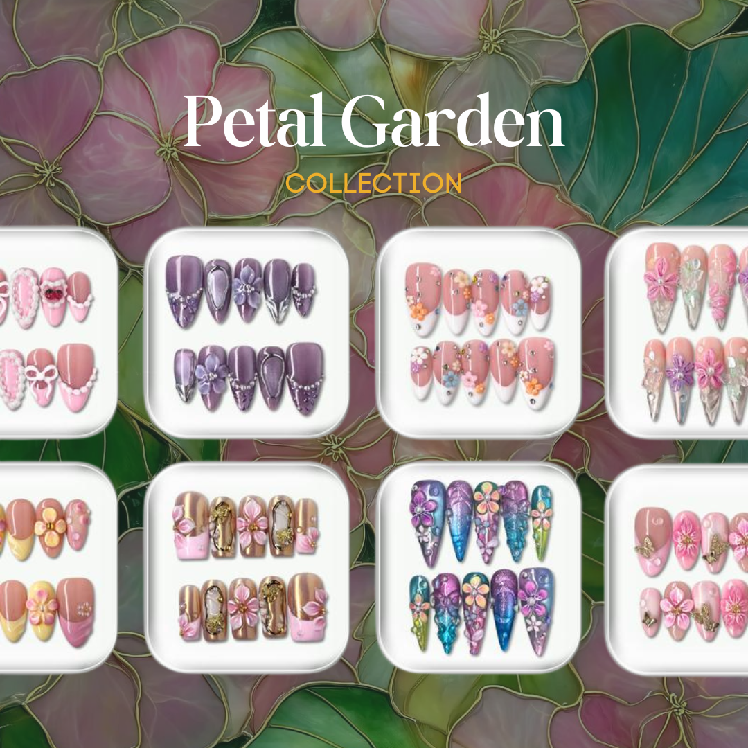 Petal Garden Floral Press-On Nails - Aninail