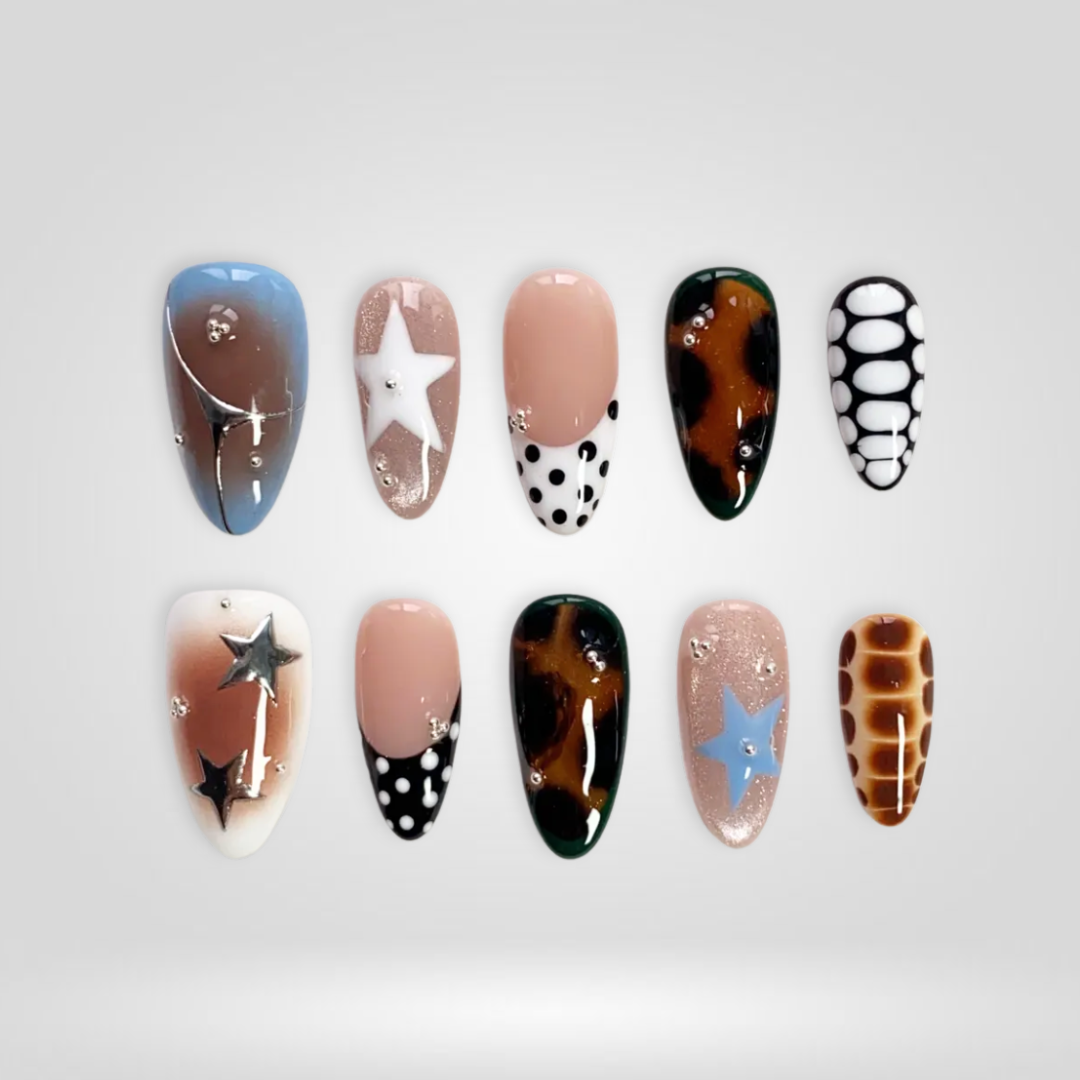 Frosted Dots Press-On Nails - Aninail