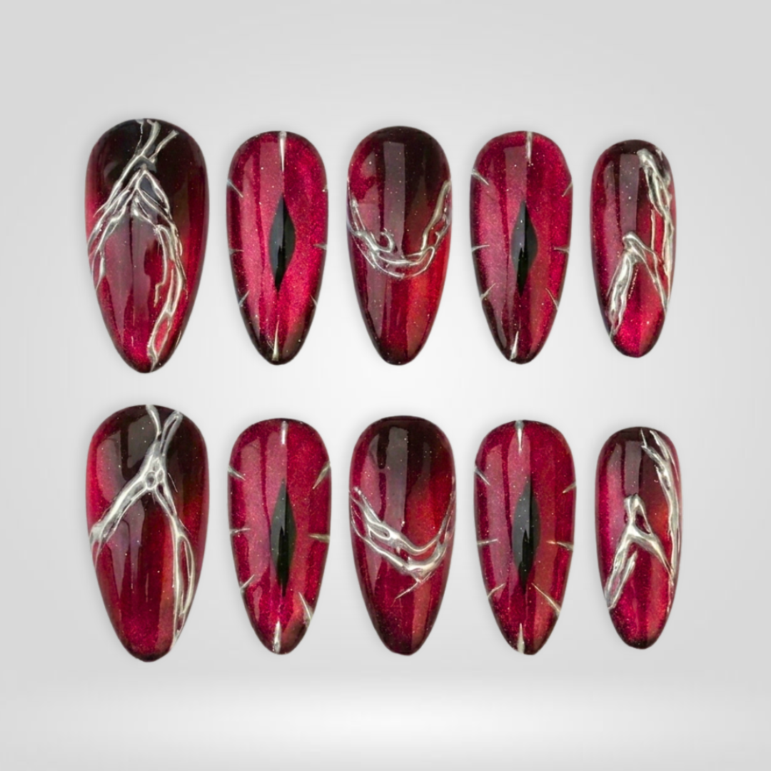Blood Veins Press-On Nails - Aninail