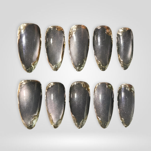Smoke Glass Frosted Press-On Nails - Aninail