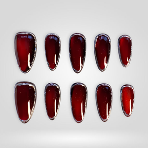 Cherry Glass Floral Press-On Nails - Aninail