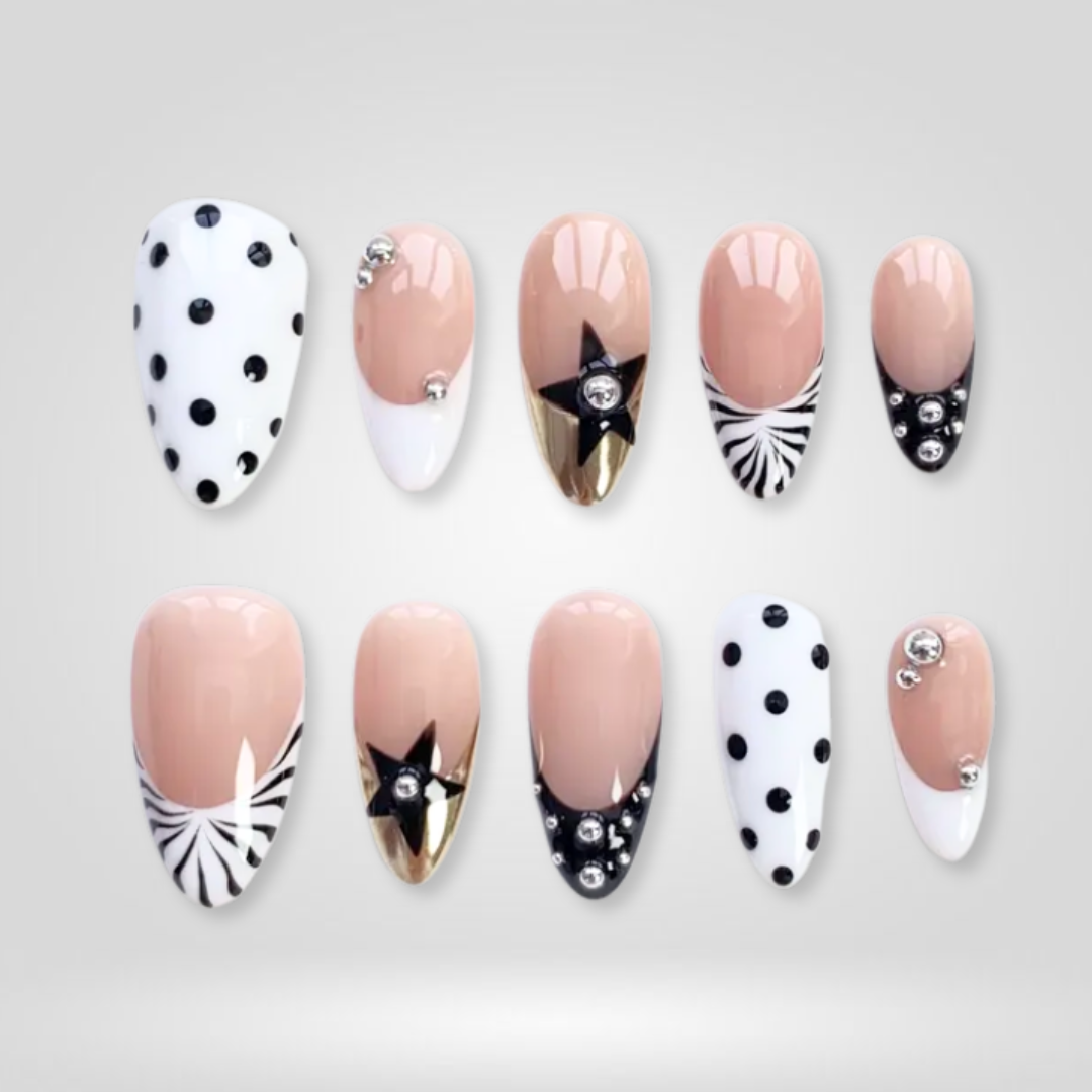 Mono Star Pastel Press-On Nails - Aninail