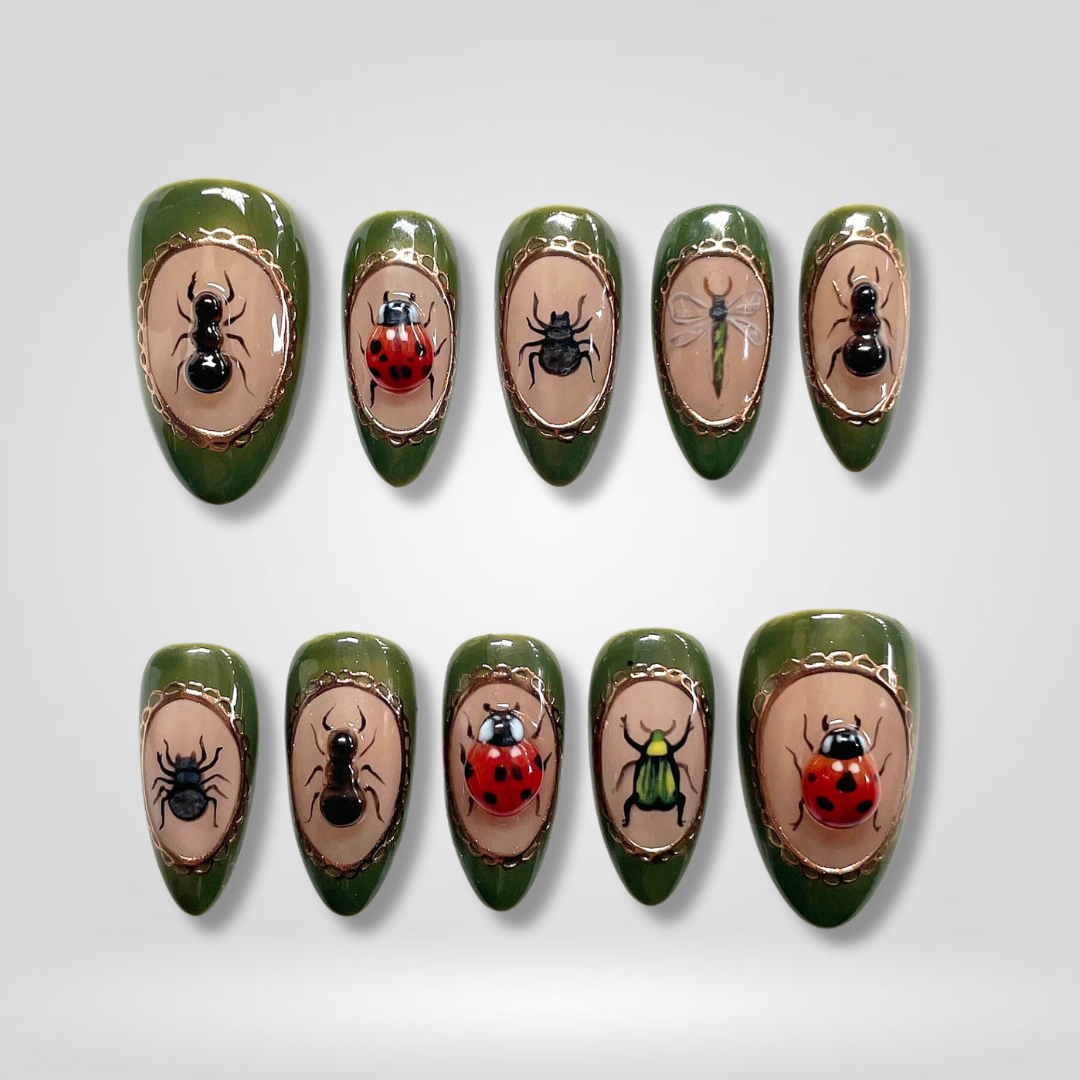 Bug Garden 3D Insect Press-On Nails - Aninail