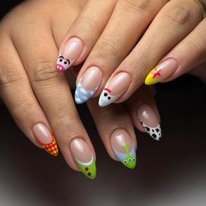 Cowgirl Western Press On Nails | Woody Buzz Alien Cow Print Nails, Cute Cartoon Nail Set, Gift for Her OB437LG