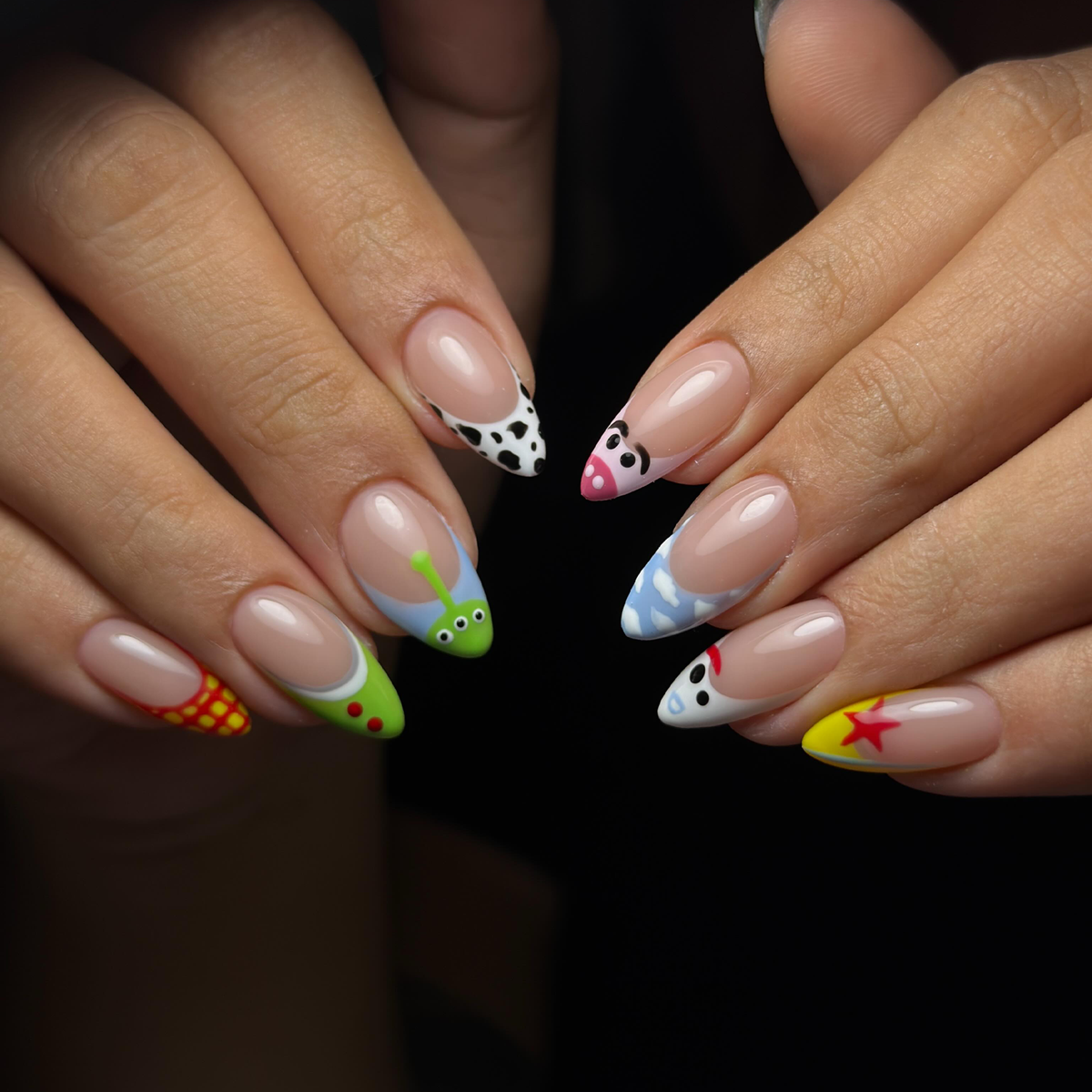 Cowgirl Western Press On Nails | Woody Buzz Alien Cow Print Nails, Cute Cartoon Nail Set, Gift for Her OB437LG