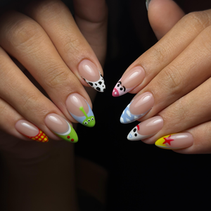 Cowgirl Western Press On Nails | Woody Buzz Alien Cow Print Nails, Cute Cartoon Nail Set, Gift for Her OB437LG