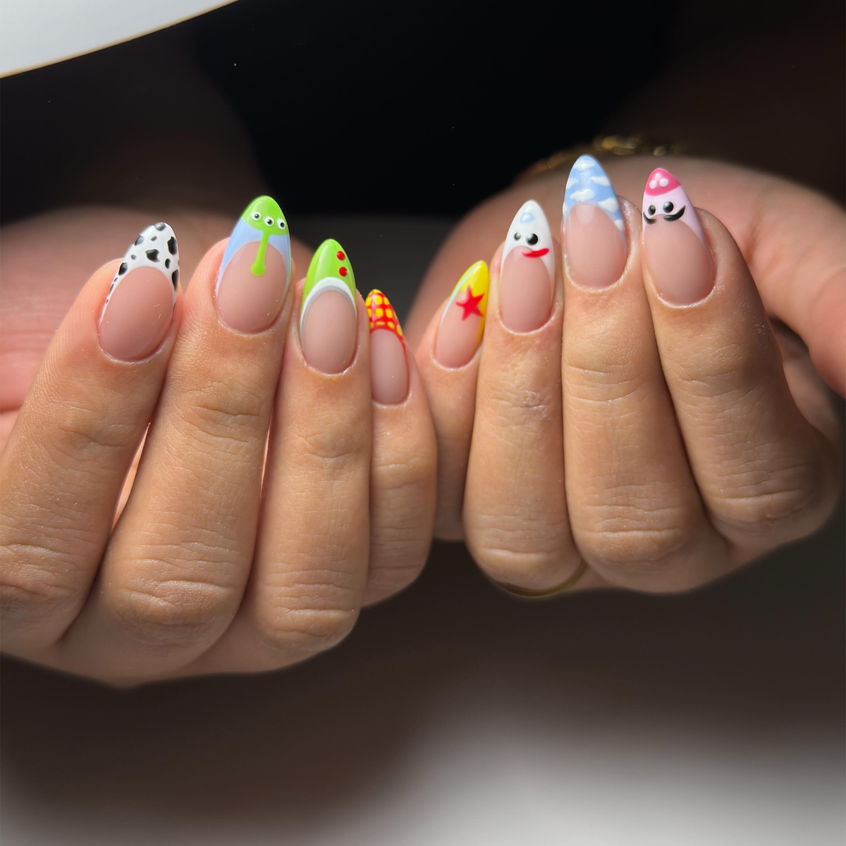Cowgirl Western Press On Nails | Woody Buzz Alien Cow Print Nails, Cute Cartoon Nail Set, Gift for Her OB437LG