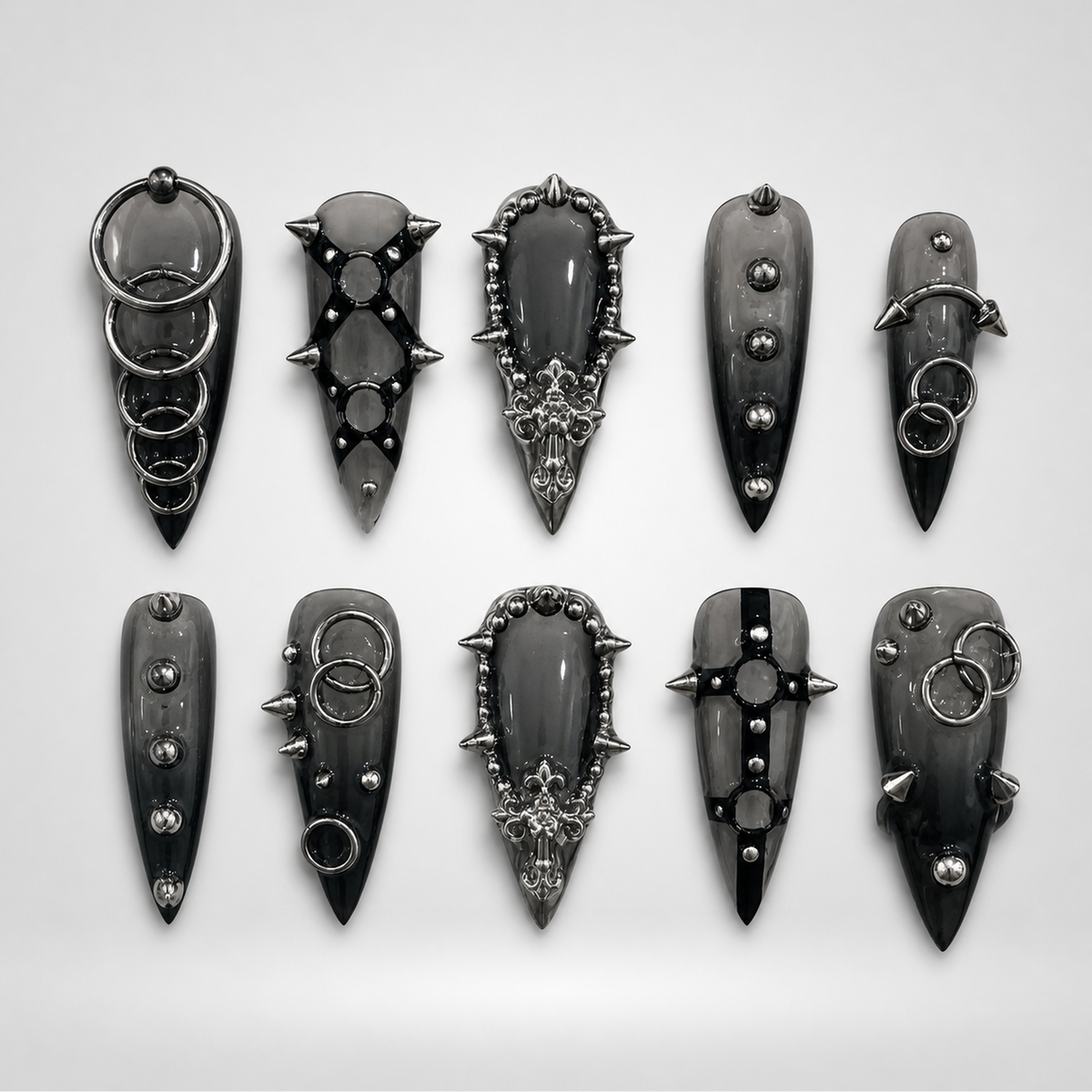 Steel Coven Gothic Press-On Nails - Aninail