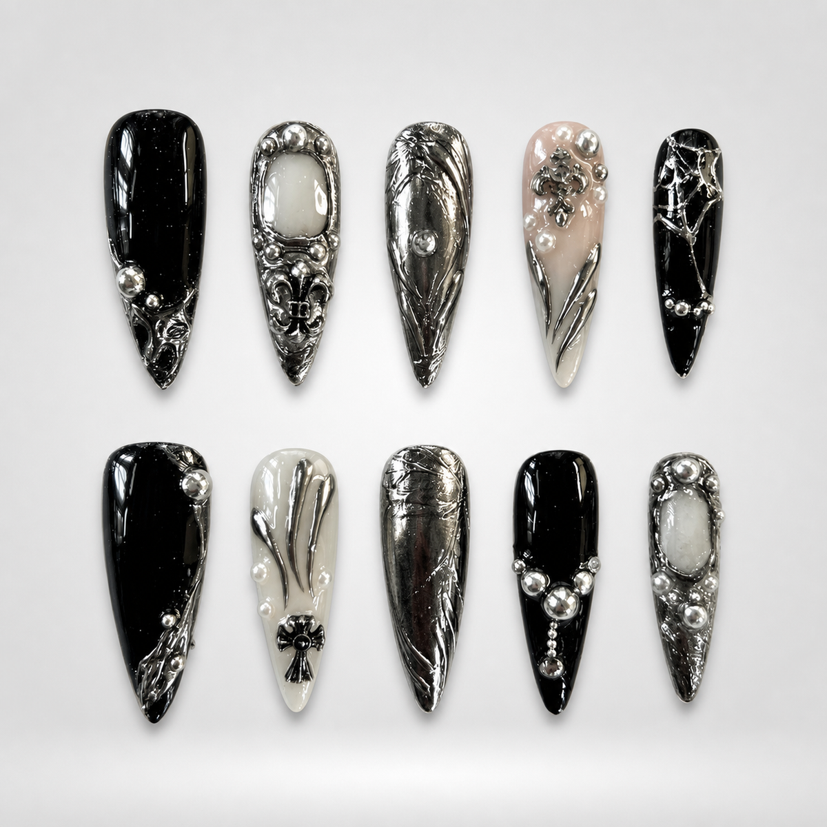 Chrome Relic Press-On Nails - Aninail