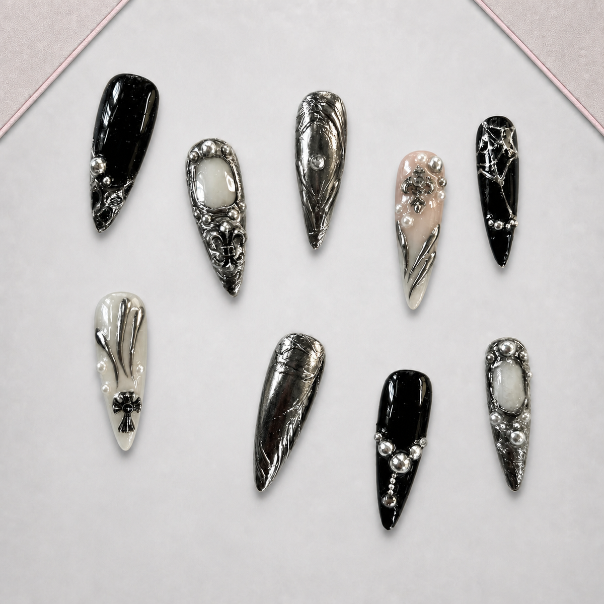 Chrome Relic Press-On Nails - Aninail