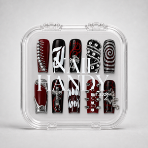Crimson Riot Mixed Gothic Press-On Nails - Aninail