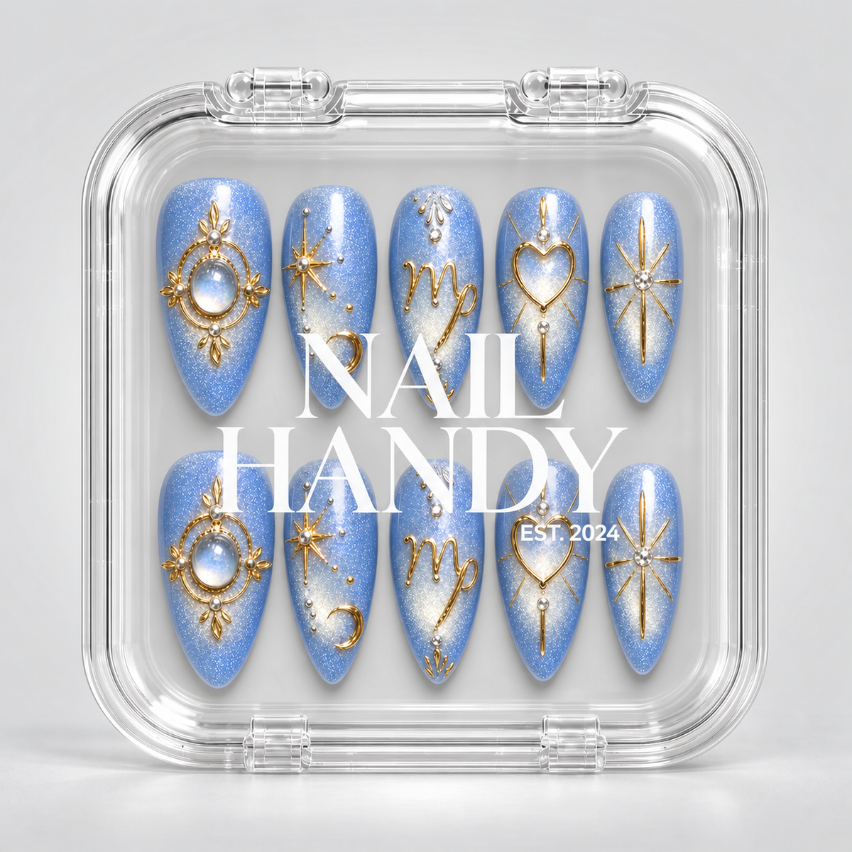 Celestial Blue Reverie Press-On Nails - Aninail