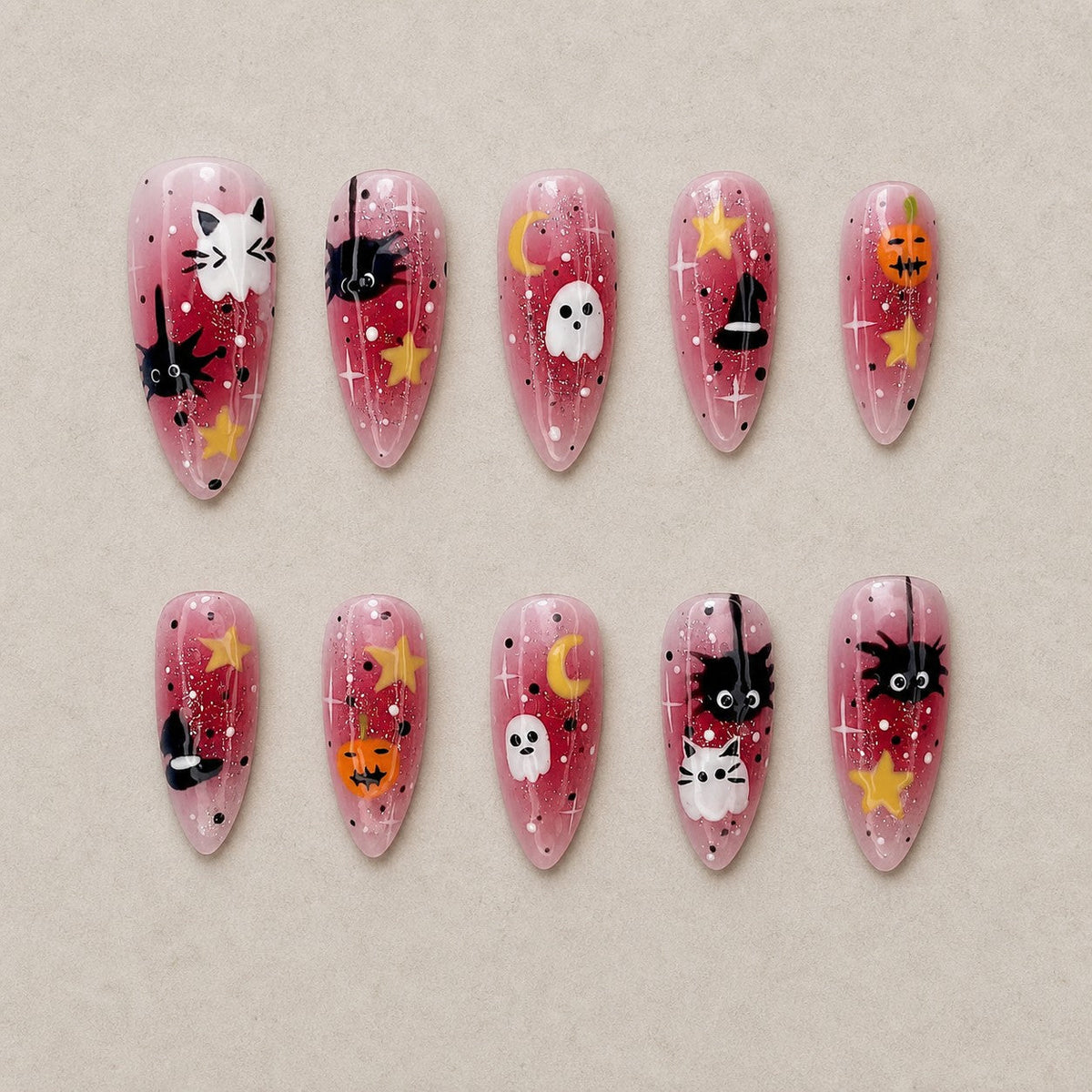 Berry Hex Kawaii Halloween Press-On Nails - Aninail