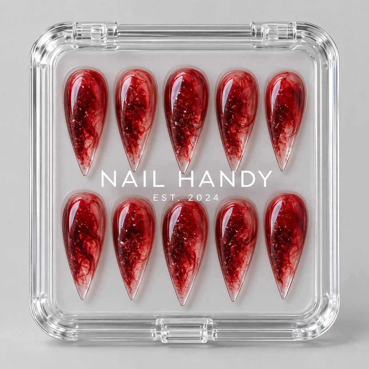 Ruby Venom Claw Press-On Nails - Aninail