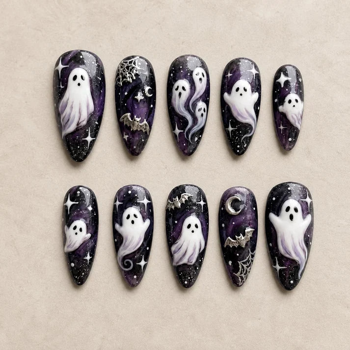 Pink After Dark Collectionâ€“ Halloween Press-On Nails - Aninail