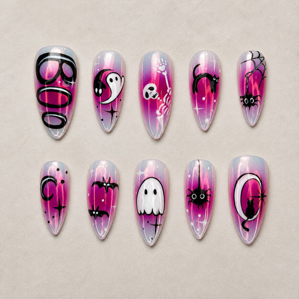 Chrome Boo Press-On Nails - Aninail