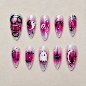 Pink After Dark Collectionâ€“ Halloween Press-On Nails - Aninail