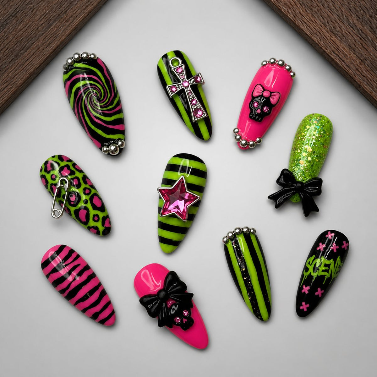 Scene Riot Stiletto Press-On Nails - Aninail